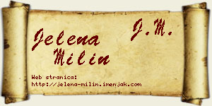 Jelena Milin vizit kartica